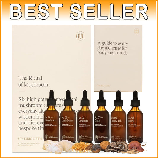 6-Piece Mushroom Tincture Discovery Set - Wellness Gift for Enthusiasts