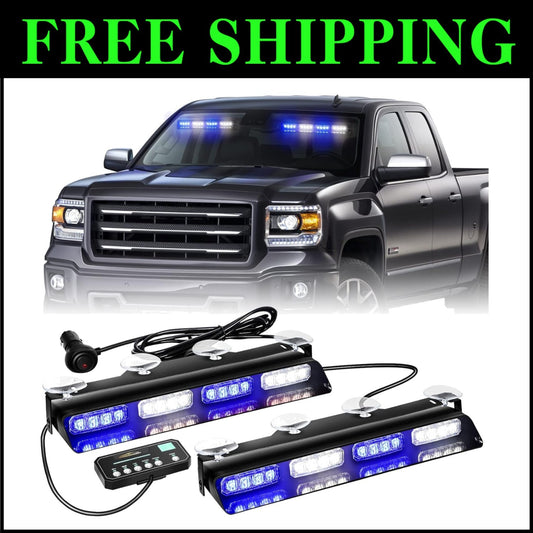 Universal Fit Emergency Strobe Lights – 32 Bright LEDs with Control for Trucks