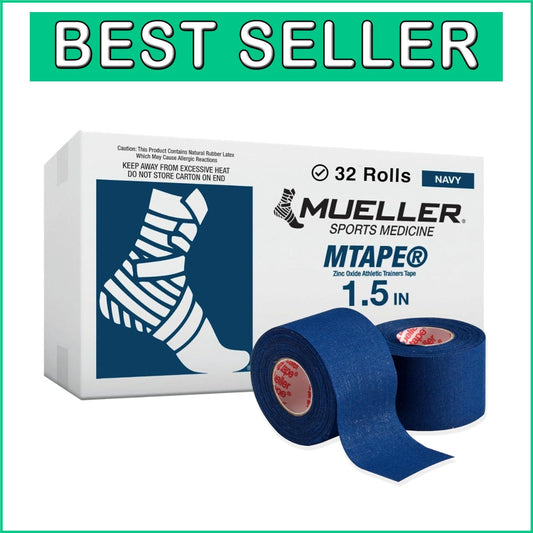 Durable Water-Resistant Athletic Tape - 32 Rolls, Easy Tear for Quick Support