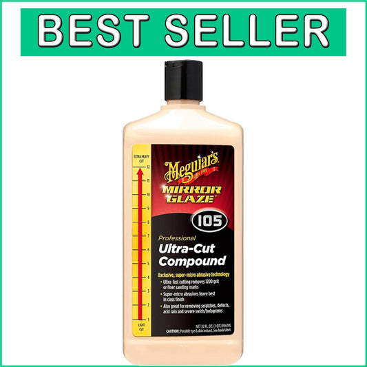Mirror Finish Car Polish Kit - Meguiar's M105 Compound & Applicators Included