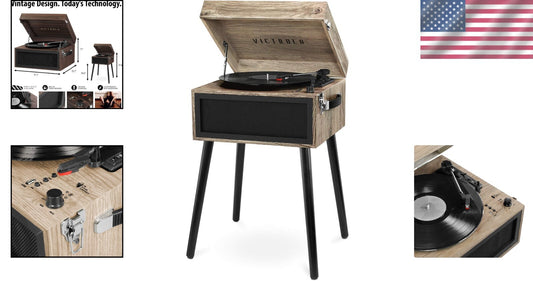 All-in-One 5-in-1 Music Center: Liberty Turntable with Bluetooth & USB Recording