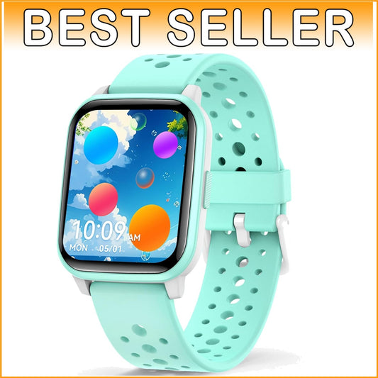 Durable Kids Smartwatch with Activity Tracking & Vibration Alarm - Green Design