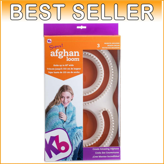 198-Peg Afghan Knitting Loom for All-Seasons Blankets - Complete Kit Included