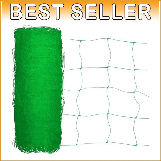 Durable Green Plant Support Net - 79''x328' Heavy Duty Mesh for Climbing Plants