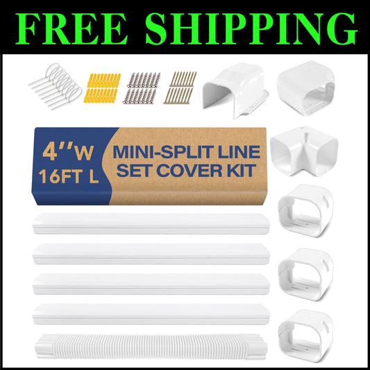 Durable 16.5Ft Mini Split Line Set Cover - Easy Install & Weather-Resistant