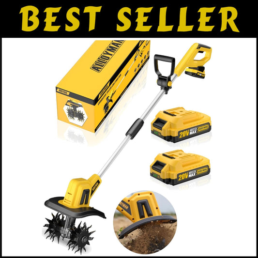 Efficient 360RPM Electric Garden Tiller with 9In Tilling Width & Safety Features