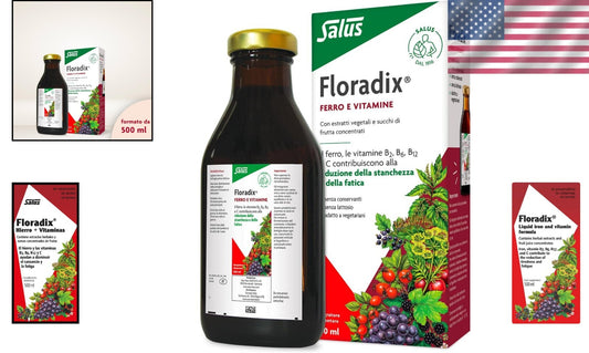 Floradix Iron + Herbs – Convenient 500 ML for Energy Boost & Healthy Metabolism