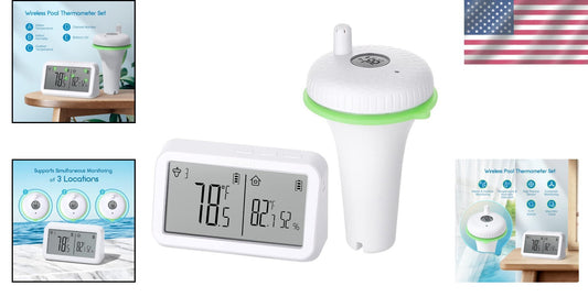 Compact Wi-Fi Connected Thermometer & Humidity Monitor for Water Settings