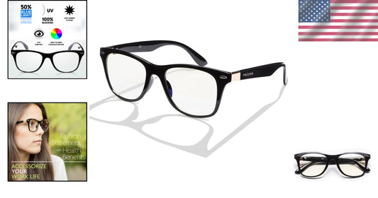 Clear Lens Wayfarer Blue Light Blocking Glasses - Unisex Anti-Glare Protection