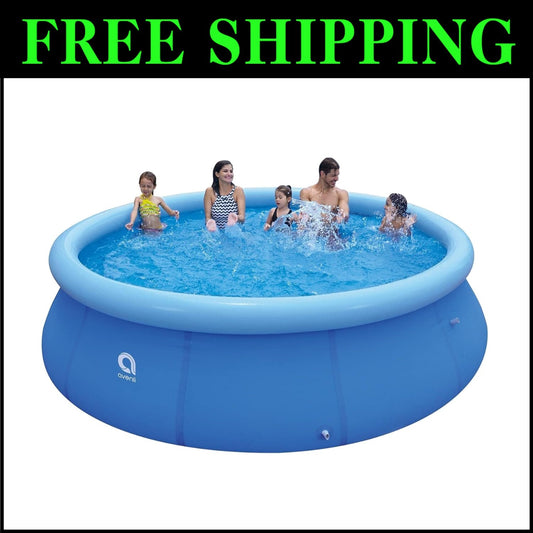 Durable 12ft Inflatable Swimming Pool with Easy Setup and Repair Patch Included