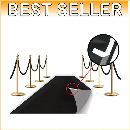 Luxury Handmade Black Carpet Runner 3x50 Feet for Weddings & Celebrations