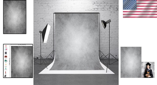 6.5x10ft Gray Abstract Photography Backdrop - Perfect for Portraits & Parties
