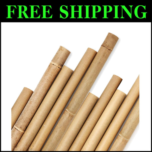 Sturdy 8 Ft Bamboo Plant Stakes - Eco-Friendly Support for Garden & Events