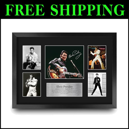 16x12 Elvis Presley Signed Photo - Iconic Music Memorabilia for Enthusiasts