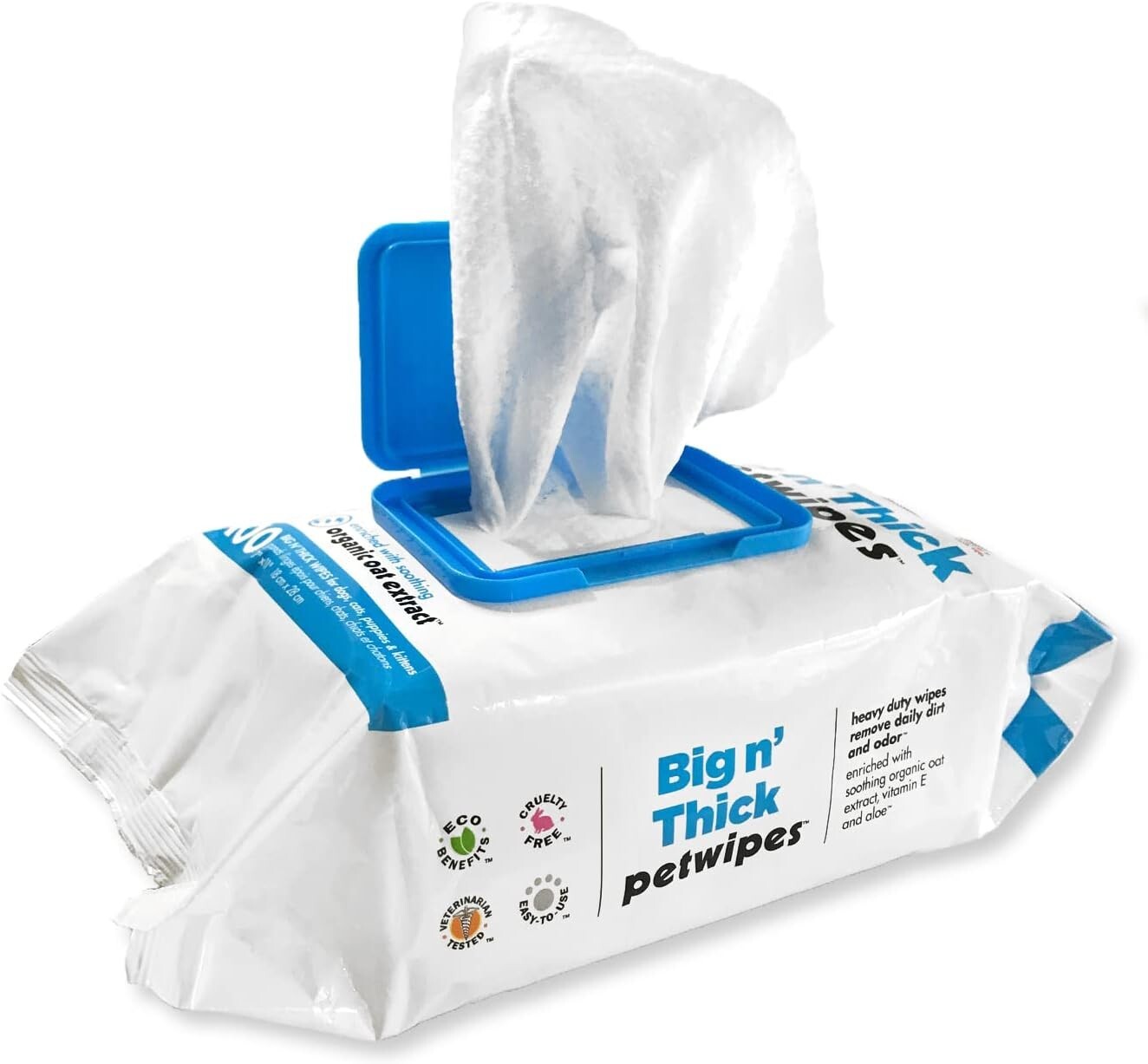 Extra-Large Pet Wipes for Quick Clean-ups - 400 Wipes with Coconut Scent