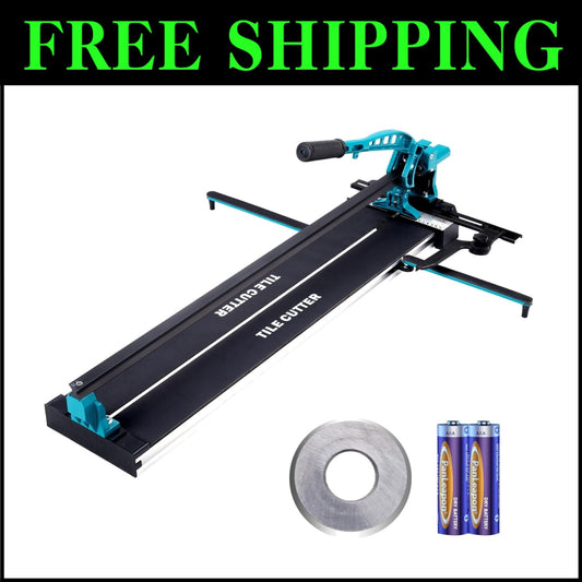Professional Grade 40-Inch Tile Cutter with Adjustable Rulers - Ergonomic Design