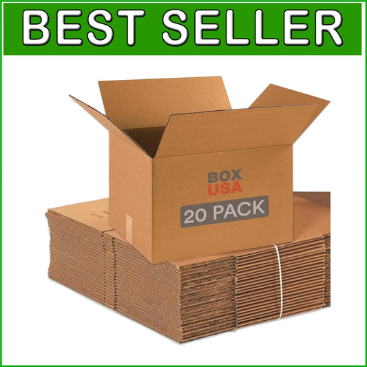 20-Pack Medium Moving Boxes 18x14x12" - Heavy-Duty Corrugated Storage Solution
