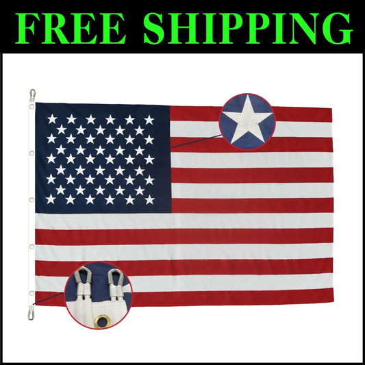 Giant 12x18 Ft American Flag – Reinforced, Non-Fade, Perfect for Outdoor Display