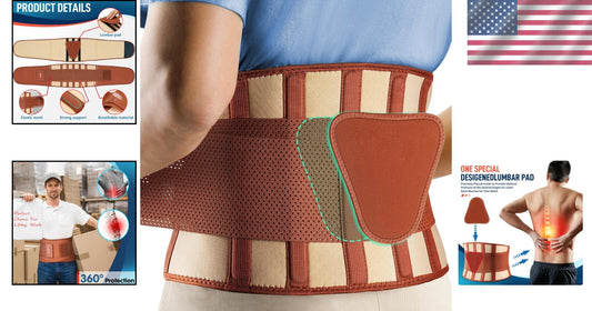 Adjustable Back Support Belt for Men and Women, L/XL, Effective Pain Relief