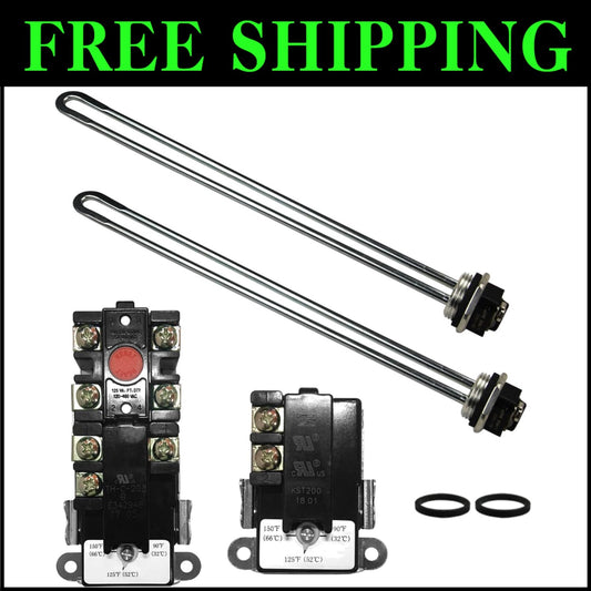 Electric Water Heater Tune-Up Kit: 4500W Elements & Interchangeable Thermostats