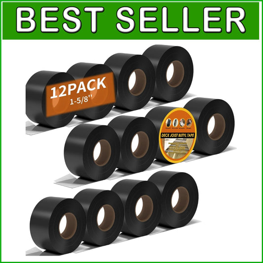 12 Pack Waterproof Deck Joist Tape 1-5/8'' x 50' - Ultimate Protection for Decks