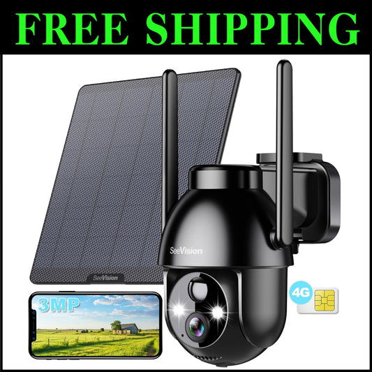Advanced Solar Security Camera with AI Motion Detection & Cloud Storage Included