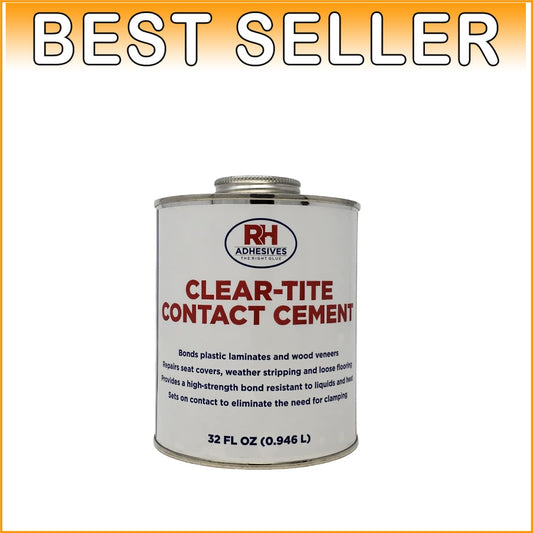 32 oz Clear-Tite Contact Cement - Fast Bonding Adhesive for Carpet, Glass & More
