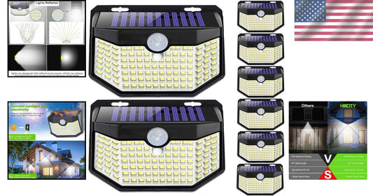 120 LED Solar Outdoor Lights with Motion Sensor - Waterproof & Energy Efficient