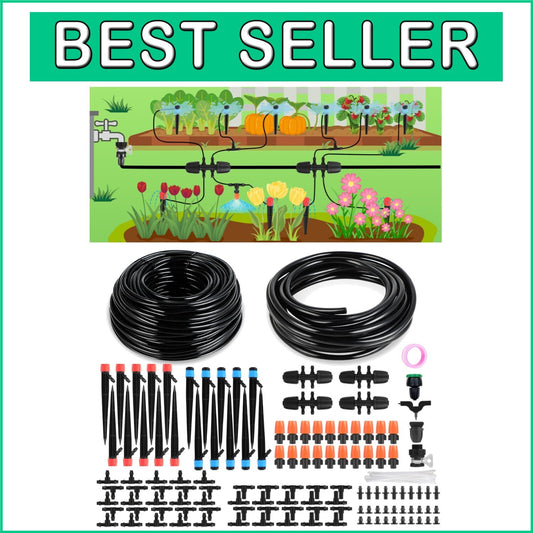 Flexible Modular 230FT Drip Irrigation & Misting System for Garden & Hydroponics