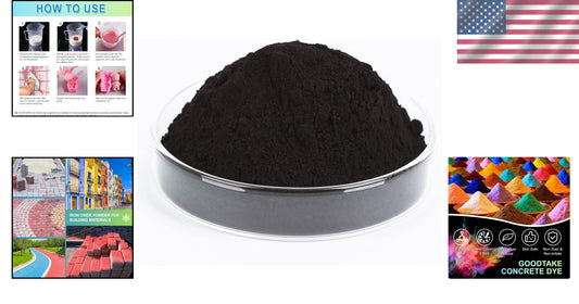 Fade-Resistant Black Pigment Powder for Concrete Dye - Indoor/Outdoor Use, 32 oz