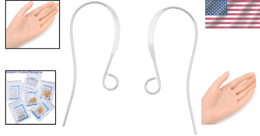 Elegant 18mm Silver French Fish Hook Earring Supplies - 50 Heavy Duty Pieces