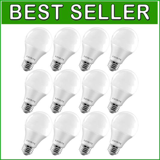 Energy Star Dimmable A19 LED Bulbs - 5000K Bright White, 1100 Lumens, 12 Pack