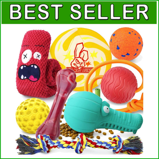 Large Breed Dog Chew Toys: Heavy-Duty 9 Pack for Strong Aggressive Chewers