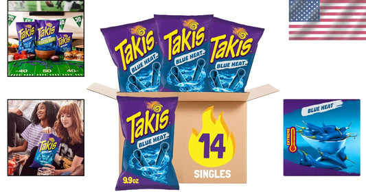 Blue Heat 14 ct Sharing Size - 9.9 oz Extreme Spicy Rolled Tortilla Chips