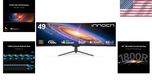 Eye-Catching 49-Inch Ultrawide Monitor with 5120x1440 Resolution & Adaptive-Sync