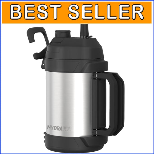 1 Gallon Stainless Steel Insulated Water Bottle for Gym, Hiking & Camping