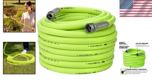 Lightweight 3/4 in. x 100 ft Garden Hose - All-Weather & Leak-Free Connection