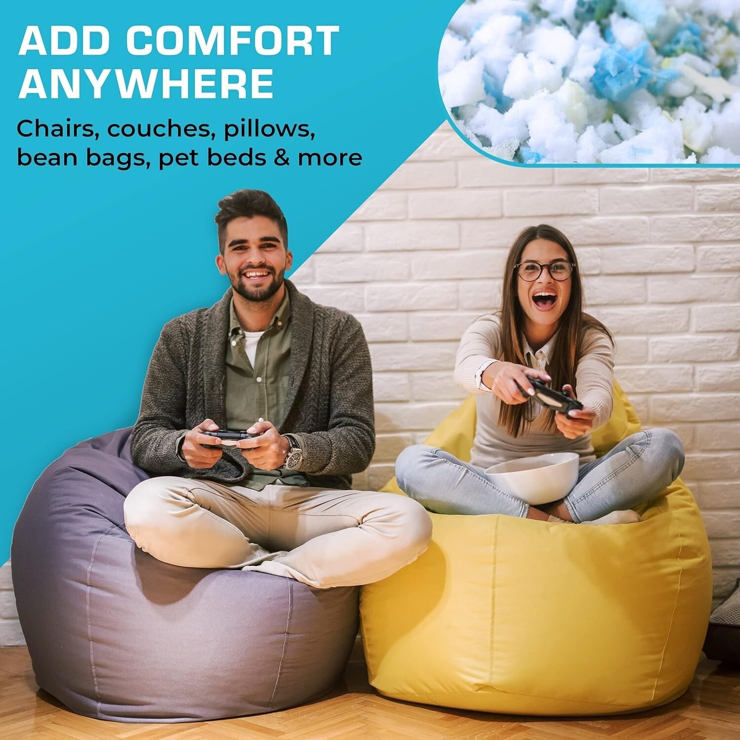 10 LBS Shredded Memory Foam Bean Bag Filler - Ultimate Comfort Solution
