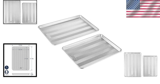 Durable Natural Aluminum Baking Pans - Half & Full Sheet for Expert Baking