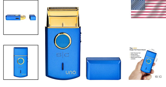 Portable Gold Titanium Foil Shaver - Lightweight Grooming Tool for Travel