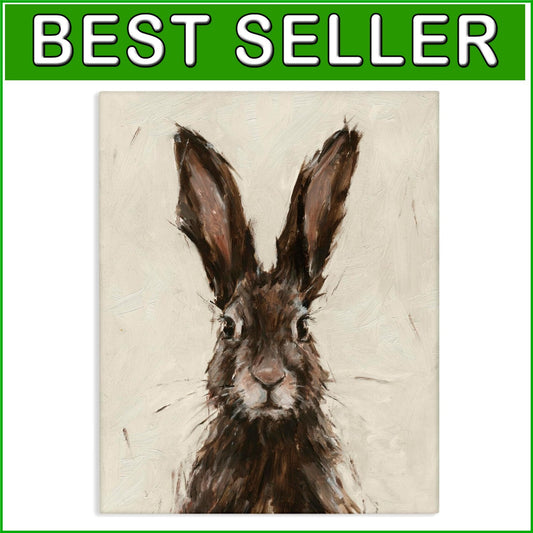 Ready to Hang Brown European Rabbit Canvas Art - 24x30 Inches by Ethan Harper