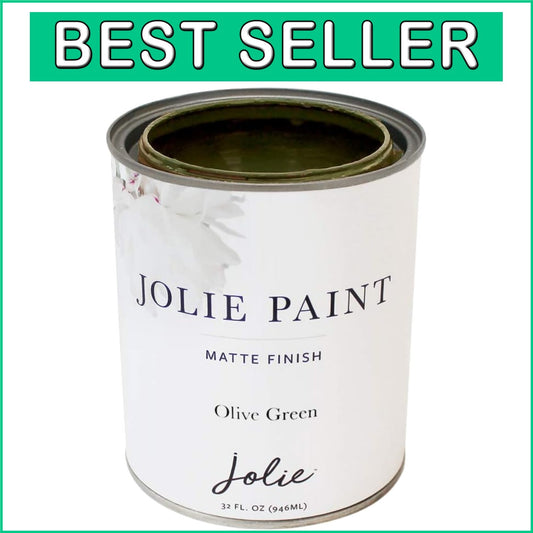 Easy Application Army Green Chalk Finish Paint – 32 oz for Furniture & Cabinets