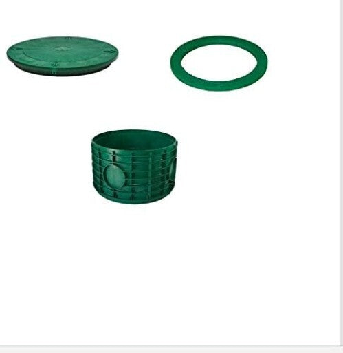 Durable 24x6 Riser Bundle for Septic Tanks - Includes Flat Lid & Safety Screws