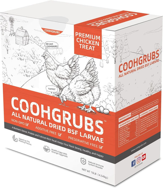 Boost Chicken Health with 10 lb. Black Soldier Fly Larvae: All Breed Suitable