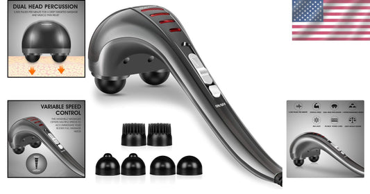 Ergonomic Electric Neck and Back Massager with 3500 Pulses for Ultimate Comfort