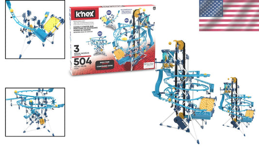 Ultimate 504-Piece Motorized Marble Coaster Run - Fun & Educational STEM Toy