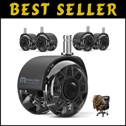 Durable 2.5-Inch Caster Wheels for Office Chairs – Straightforward Install