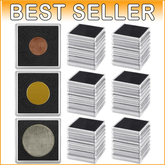 Durable 150 Pcs Coin Holder Set - 2 x 2 Inch Acrylic Storage for Coin Collectors