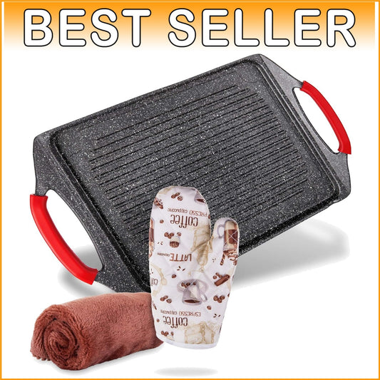 Eco-Friendly Lightweight Griddle Pan - Perfect for Steaks, Vegetables & Fish