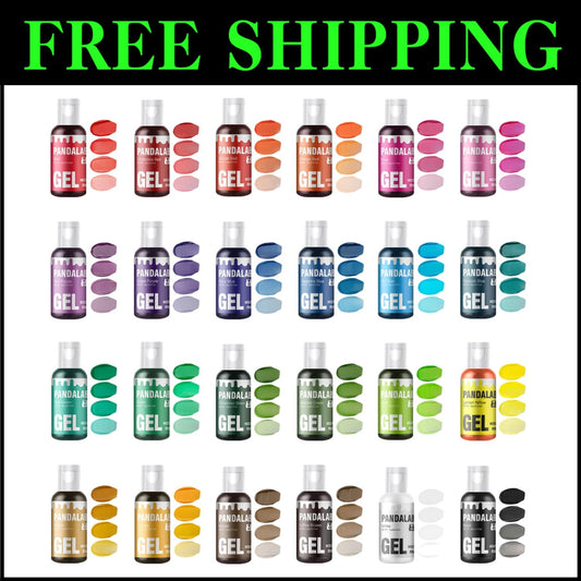 Vibrant 24-Color Gel Food Dye Set - Safe, Edible Coloring for Crafts & Baking